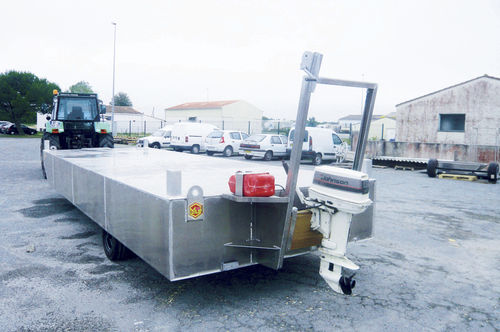 Aquaculture trailer - Mulot Naval - professional vessel / 2-axle / single-axle