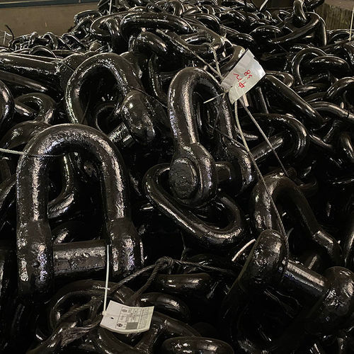Bow shackle for ships - Wuhan Jiangnan Anchor Chain CO,.LTD - straight / with swivel / chain