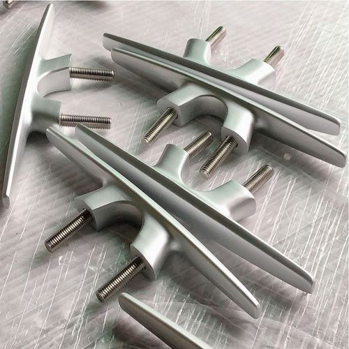 Boat deck cleat L408 1 boat moorings Co., Ltd. flat / aluminum