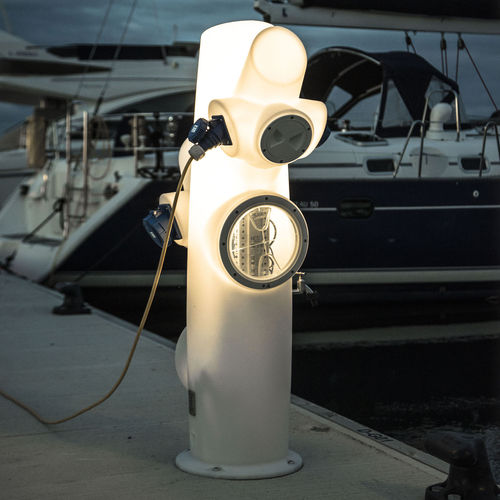 Pedestal with built-in light - CORAL - KEHA3 OÜ - electrical distribution / water supply / for docks