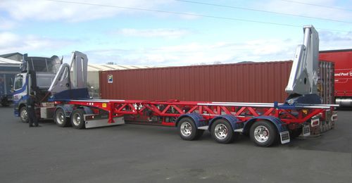 Container trailer - HC4520 - SWINGLIFT - for shipyards / for terminals / side-lift