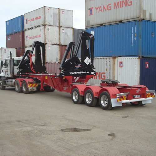 Container trailer - HC4020-BD - SWINGLIFT - for shipyards / for terminals / side-lift