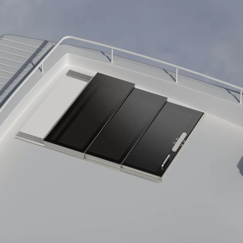 Yacht door - Triple Motion - parema - for boat / sliding / steel