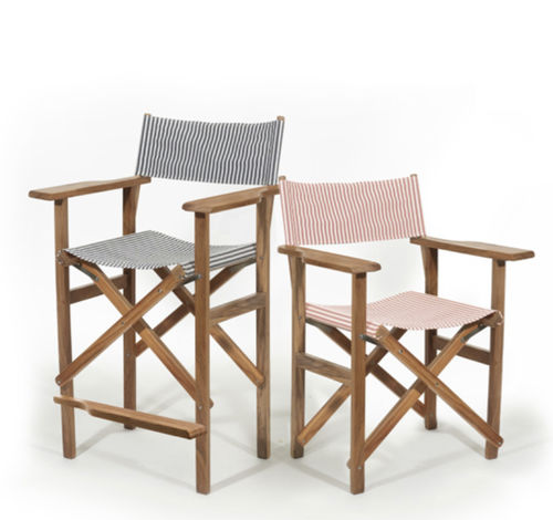 Boat director's chair - BUSINESS AND PLEASURE Co - for yacht / folding / wooden
