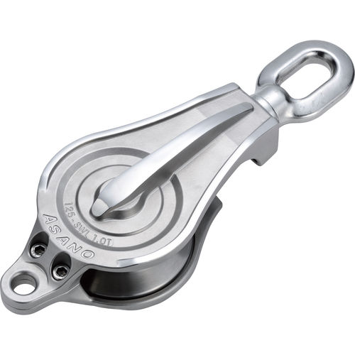 Single block - AK10083 - ASANO GLOBAL CO. LTD. - with swivel / ball bearing / max. rope ø 30 mm