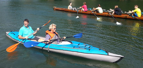 Sit-on-top kayak - AIR Flex ELite - DS Kayak - inflatable / sea / adult