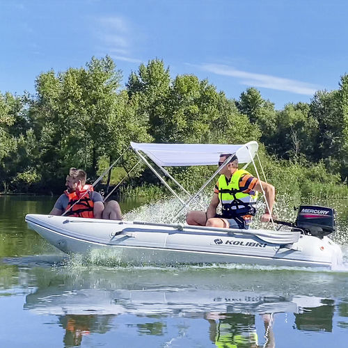 Outboard inflatable boat - KM-420CM - KOLIBRI - gasoline / open / multi-use