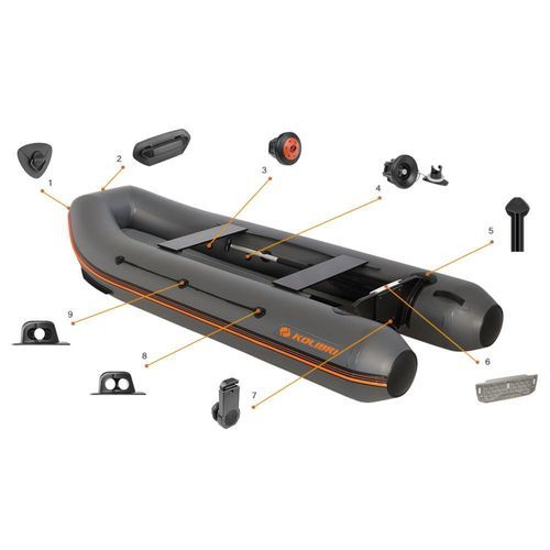 Inflatable canoe - KM-390C v2 - KOLIBRI - multi-use / 4-person / white