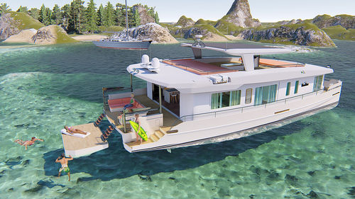 Catamaran motor yacht - 66 (20mt) - Maison Marine Yachts - cruising / hard-top / flybridge