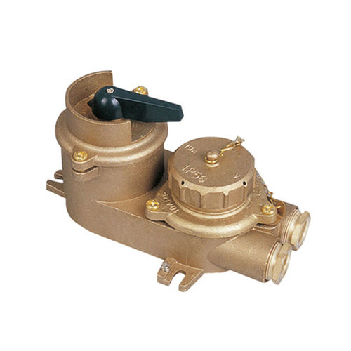 Ship watertight electrical plug - CZKLS2-2 - Zhejiang Bozhou Marine Electric Technology Co., Ltd. - for boat / female / with switch
