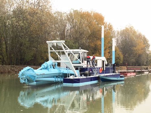 Electric professional boat - ECO-GREEN - Italdraghe - work boat / waste water recovery barge / cutter-suction dredge