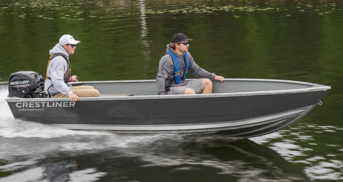 Professional fishing boat - 1460 OUTREACH - Crestliner - outboard / aluminum