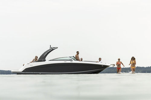 Inboard deck boat - HD8 - Four Winns - open / dual-console / bowrider