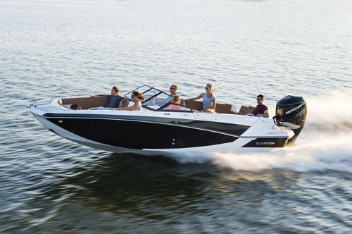 Outboard deck boat - GTD 220 - Glastron - dual-console / wakeboard / ski