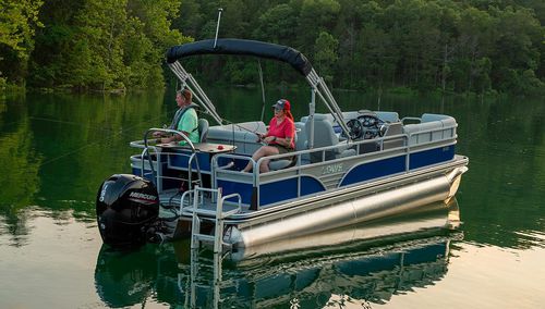 Outboard pontoon boat - SF232 - Lowe - tri-tube / open / sport-fishing