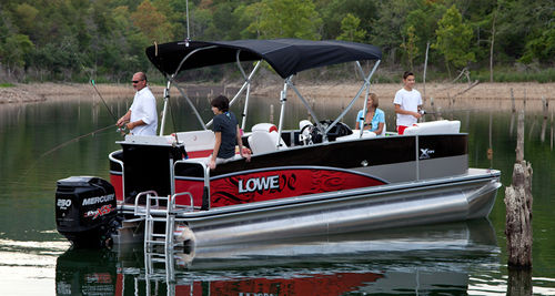 Outboard pontoon boat - X234 - Lowe - sport-fishing / 11-person max.