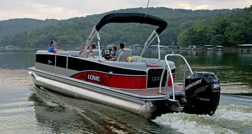 Outboard pontoon boat - X250 - Lowe - 12-person max.