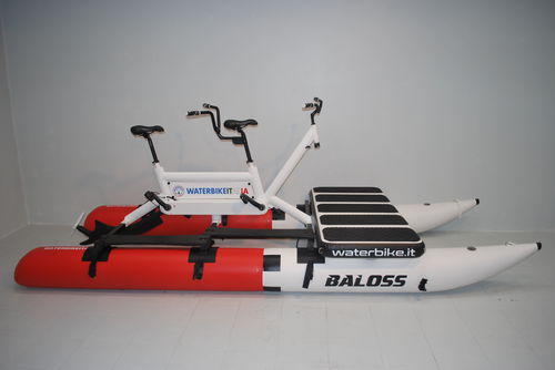 Tandem water bike - Baloss Tandem Puro - WATERBIKE ITALIA - aluminum / green / yellow