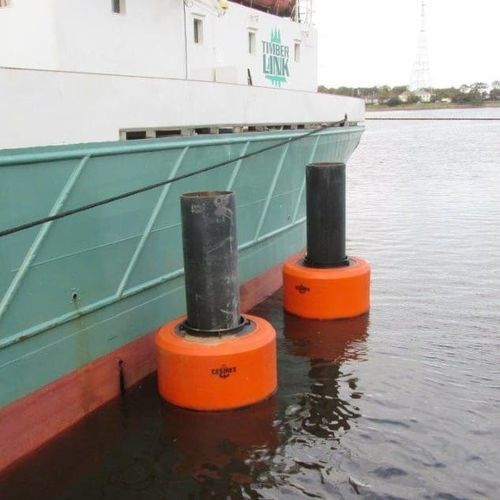 Ship fender - Resinex Trading s.r.l. - for docks / cylindrical / red