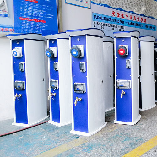 Pedestal with built-in light - Hong Kong Horizon Marine Industry Co. Limited - electrical distribution / water supply / for docks
