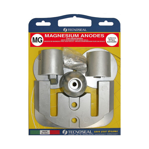 Boat sacrificial anode - KITBRAVOIII-04-MG - Tecnoseal Foundry S.r.l. - zinc / aluminum / magnesium