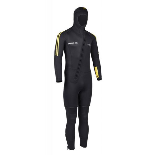 Dive wetsuit - 1dive - Beuchat - with hood / two-piece / shorty