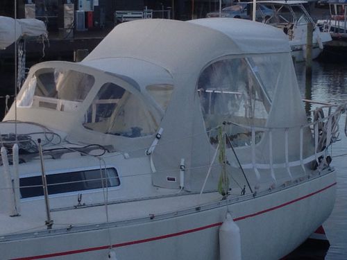 Sailboat sprayhood - Albin Cumulus  - KAPELL ANNAT - boat / cockpit / stainless steel frame