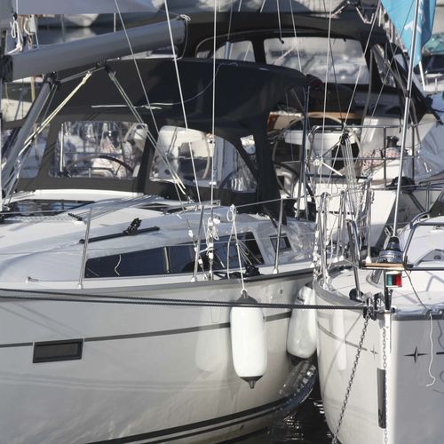 Sailboat sprayhood - Bavaria 37 - KAPELL ANNAT - cockpit / stainless steel frame / black