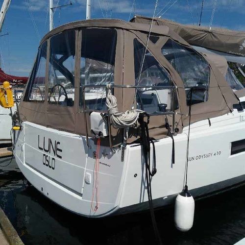 Sailboat cockpit enclosure - Sun Odyssey 410 XXL - KAPELL ANNAT - for Jeanneau