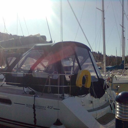 Sailboat cockpit enclosure - Sun Odyssey 42i - KAPELL ANNAT - for Jeanneau
