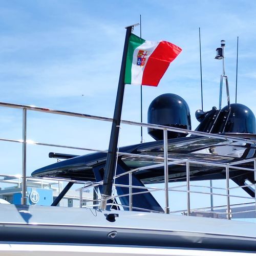 Yacht flag holder - LA LUCENTE INOX - carbon
