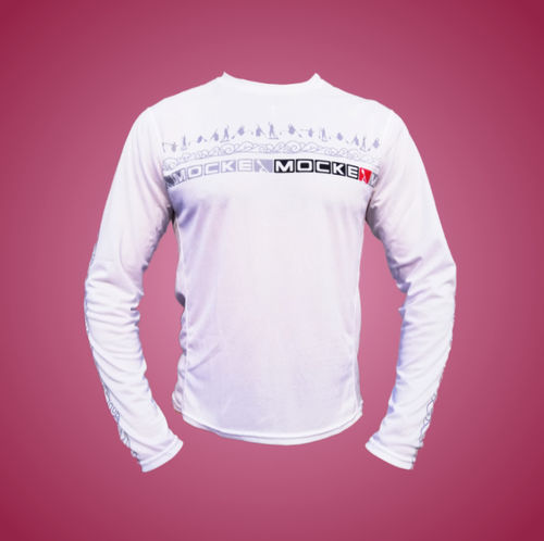 Long-sleeve lycra top - LS FLY DRY WHITE - Mocke