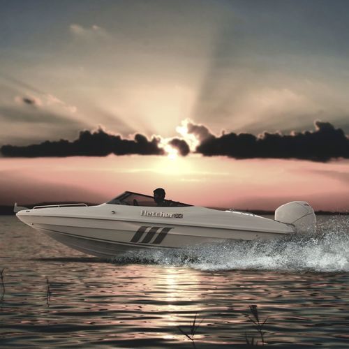 Outboard runabout - 19 GTO - Fletcher Boats - dual-console / bowrider / open