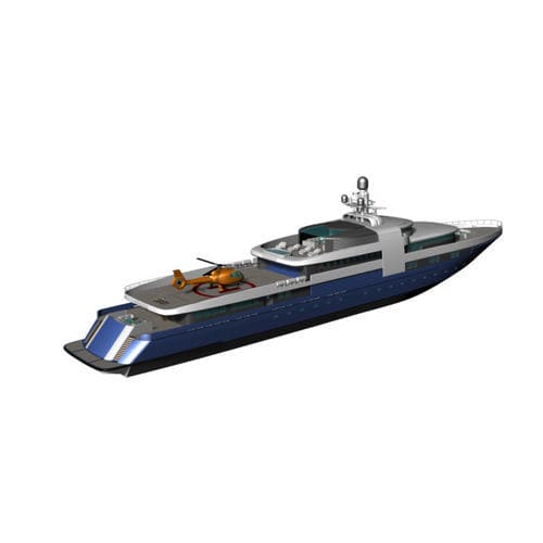 Cruising mega-yacht - Majestic 82 - KND Naval Design - raised pilothouse / aluminum / with helideck