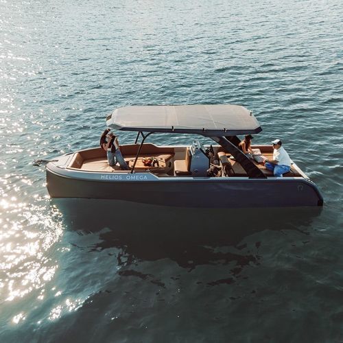Electric center console boat - Omega 7.2 - Helios Marine - inboard / displacement hull / recreational