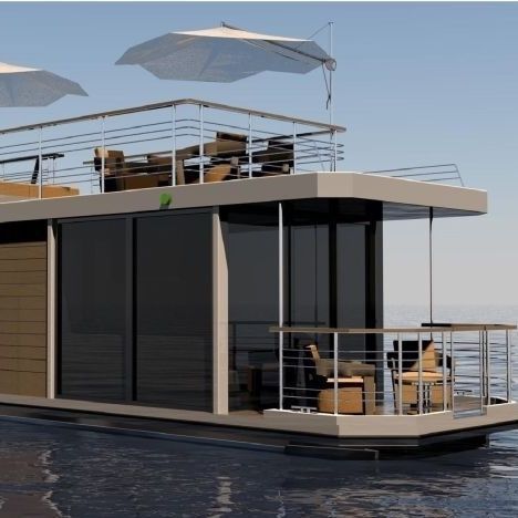 Catamaran houseboat - Brythonic Yachts - outboard / aluminum / HDPE