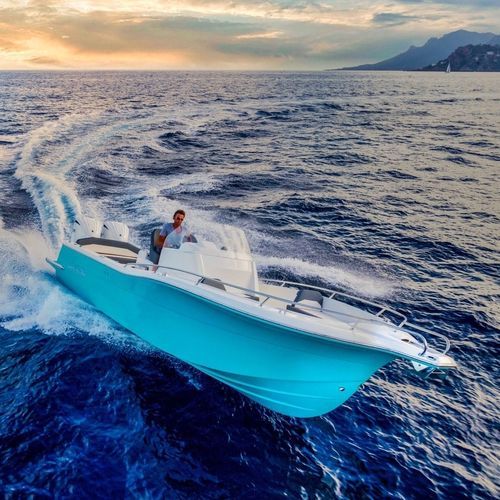 Outboard center console boat - 280 CC Evo - White-shark - twin-engine / sundeck