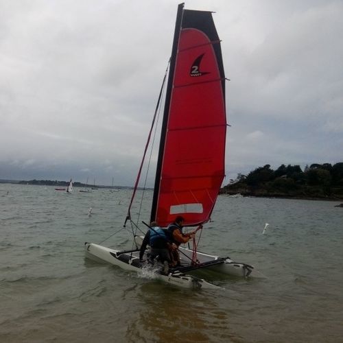 Recreational sport catamaran - Twincat 13 - 2win - instructional / children's / double-trapeze