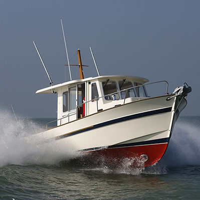 Inboard day fishing boat - 800  - Rhea Marine - diesel / wheelhouse / 8-person max.