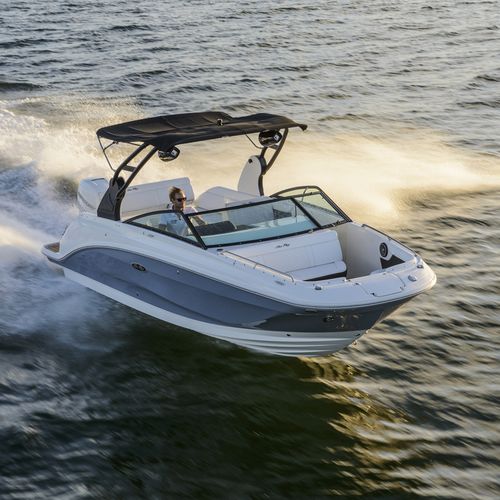 Outboard deck boat - SDX 250 OB - Sea Ray - dual-console / open / bowrider