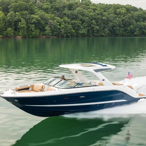 Outboard runabout - SLX 310 OB - Sea Ray - twin-engine / dual-console ...