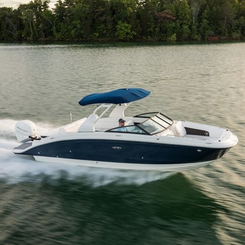 Outboard deck boat - SDX 270 OB - Sea Ray - dual-console / open / bowrider
