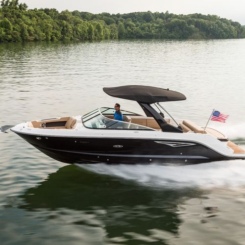 Sterndrive runabout - SLX 280 - Sea Ray - dual-console / bowrider / ski