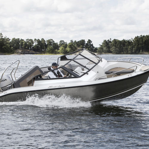 Outboard runabout - EAGLE BR - Silver - dual-console / bowrider / open