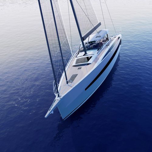 Cruising sailing yacht - 55 - Wauquiez - 2-cabin / with center cockpit / twin rudders