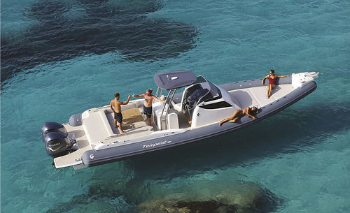 Outboard inflatable boat - TEMPEST 38 - Capelli - twin-engine / rigid / center console