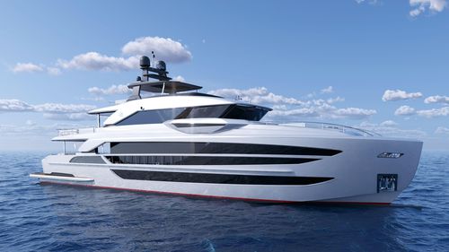 Cruising super-yacht - FD130 - Horizon - with enclosed flybridge / raised pilothouse / 9-cabin