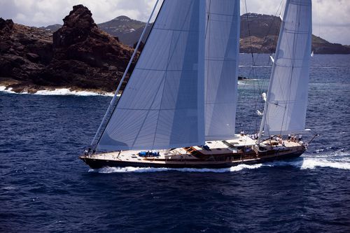 Cruising sailing super-yacht - CHRISTOPHER - Pendennis - 4-cabin / with open transom / aluminum