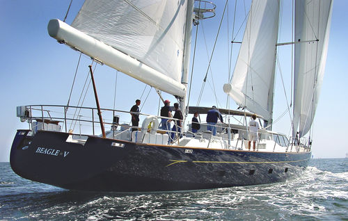 Cruising sailing super-yacht - BEAGLE V - Pendennis - 4-cabin / with open transom / aluminum