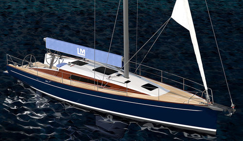 Cruising-racing sailboat - LM46  - Lyman Morse - 2-cabin / with bowsprit / twin steering wheels